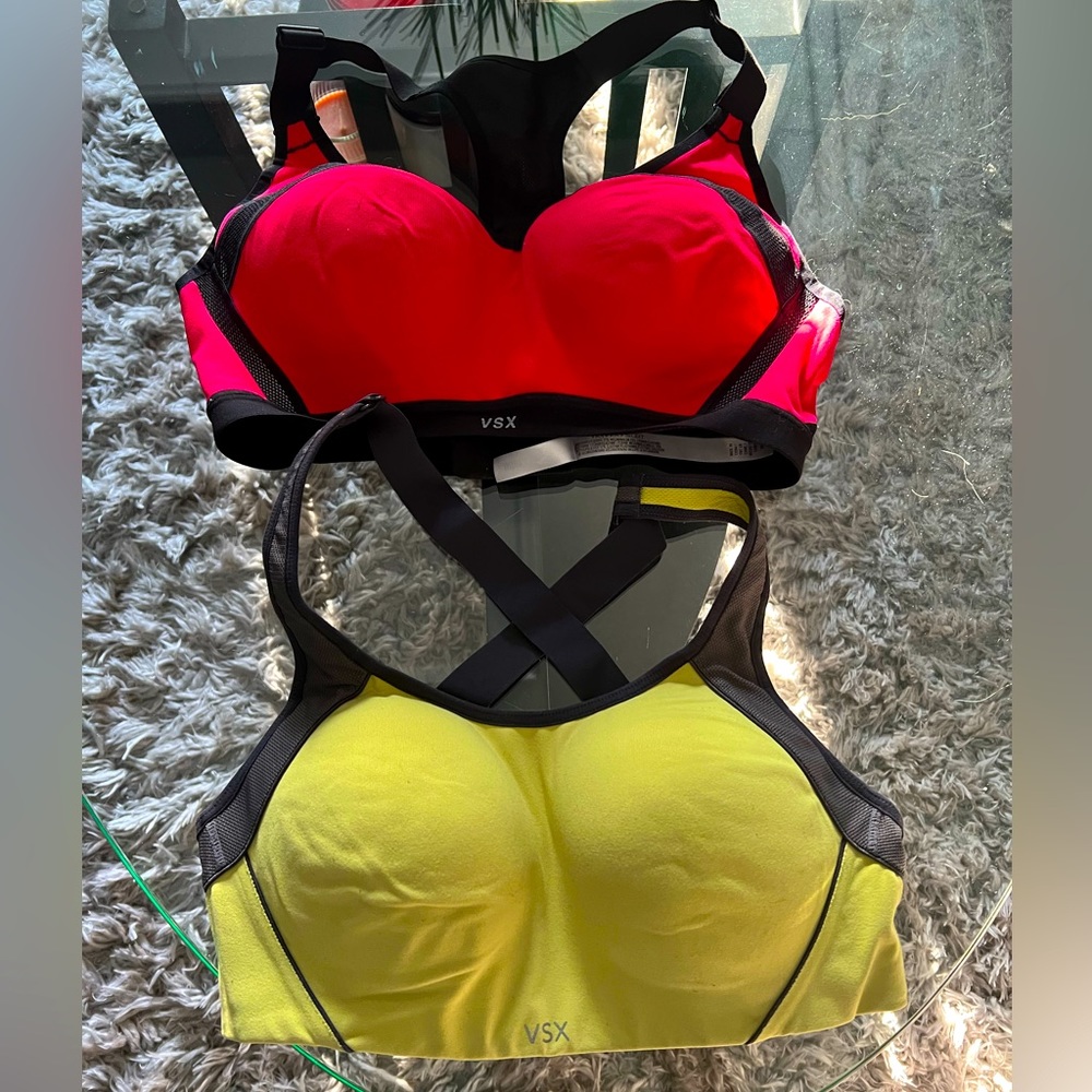Two Victoria’s Secret Sport Bras in GREAT shape. 34C